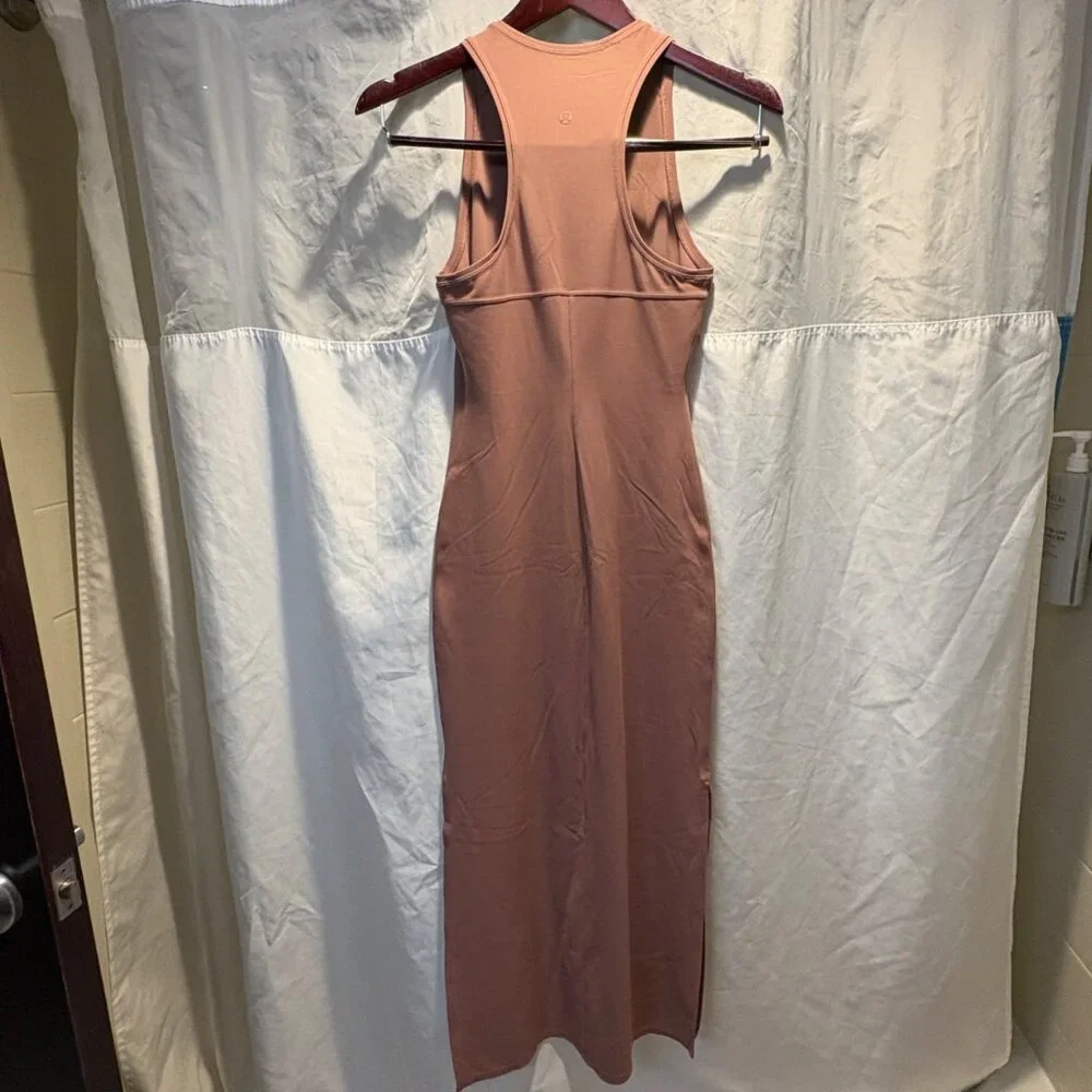 Like New Lululemon Get Going Midi Dress Red Dust Nulu Racerback Tank Size 4 S - Picture 6 of 15